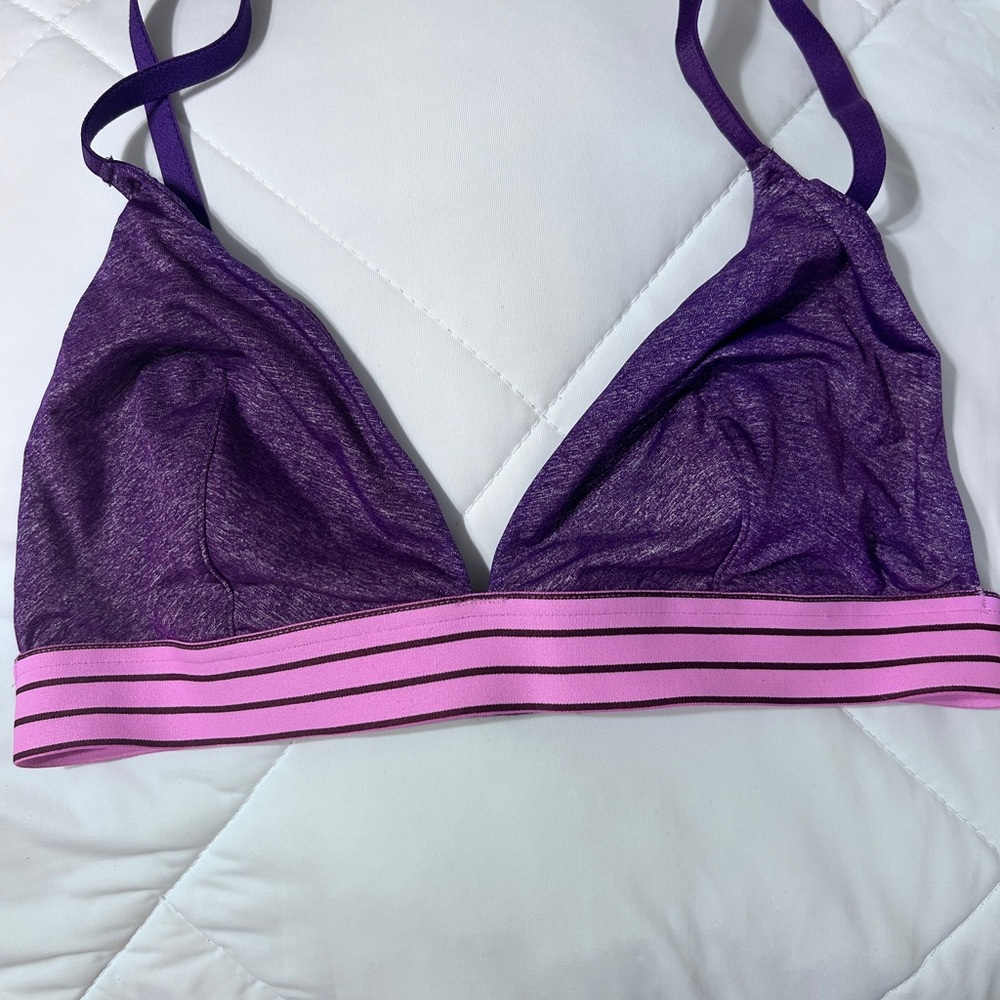 Victoria's Secret Purple and Pink Striped Bralette